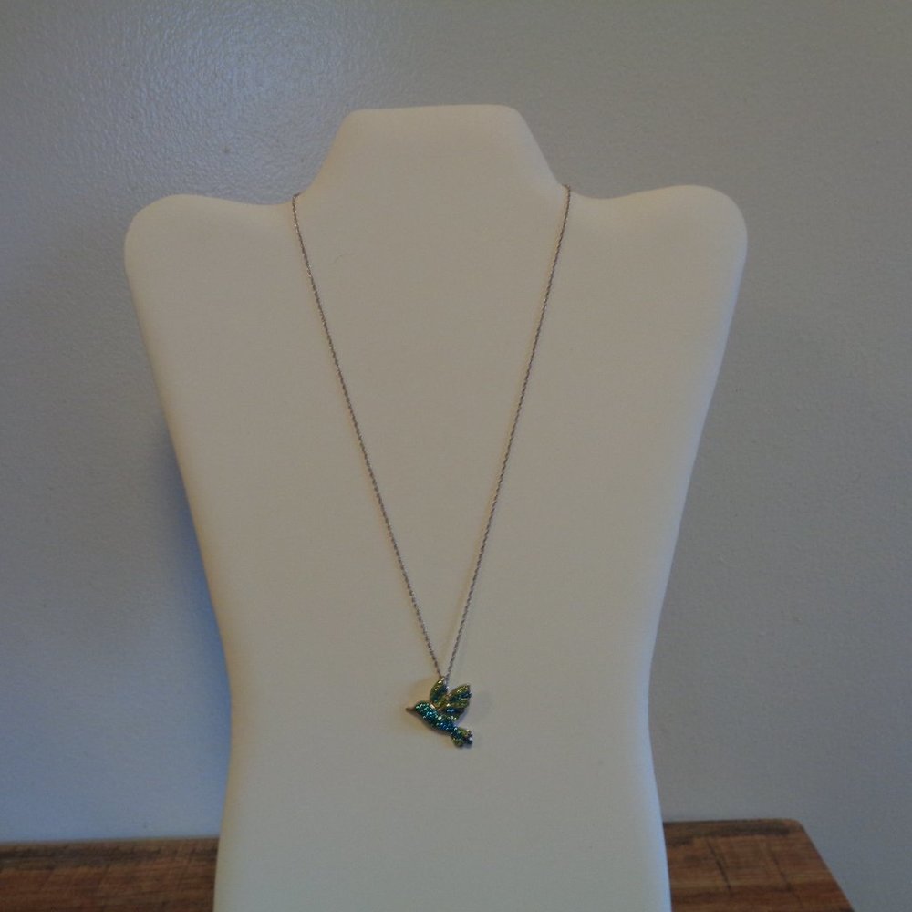 Artistique Sterling Silver Swarovski Crystal Bird Pendant w/Chain - Picture 3 of 13